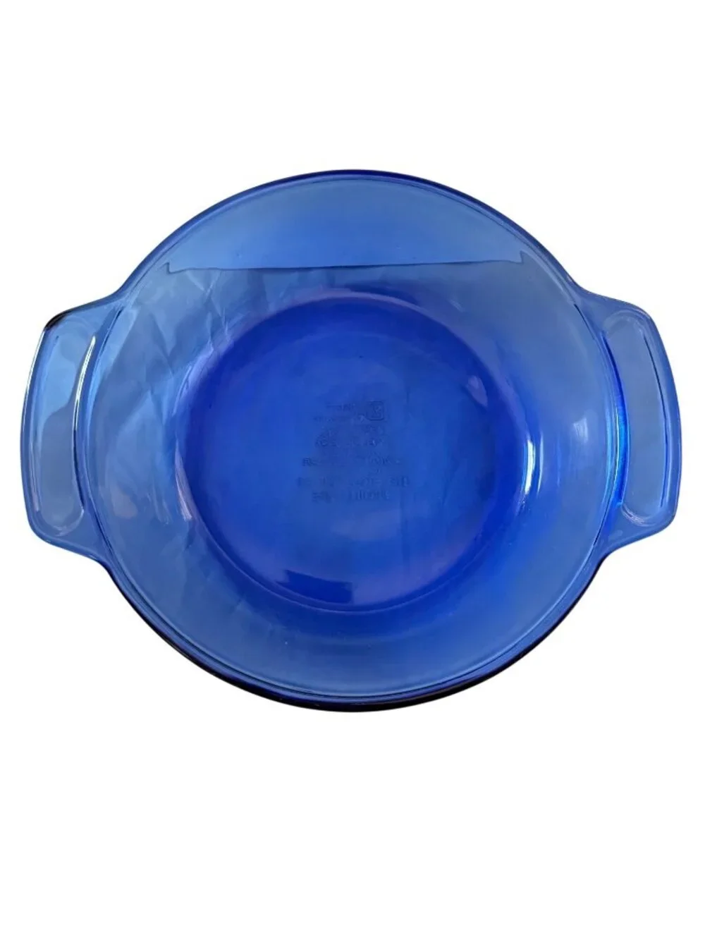 Anchor Hocking Blue Glass 2 Quart Casserole Dish 9